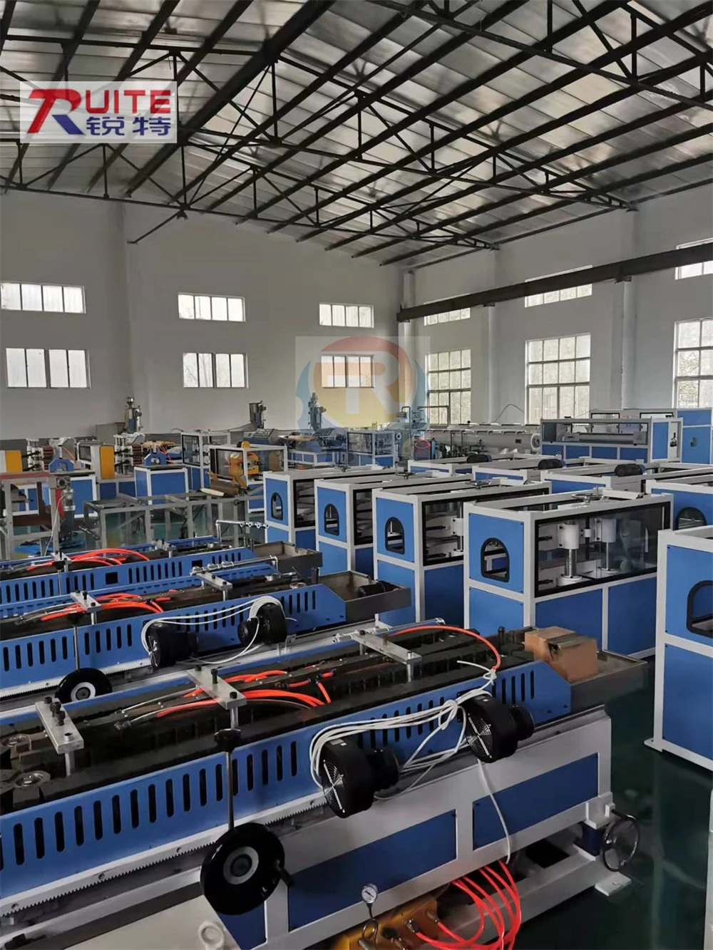 China Factory HDPE PE PP LDPE Flat Round Prestressed Single Double Wall Corrugated Spiral Pipe Tube Making Extrusion Machine Production Line with CE ISO