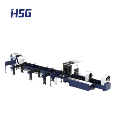 Channel Steel/Angle Iron/Special-Shape Steel Laser Cutter CNC Fiber Laser Cutting Machine 3000W avec Ipg/Rayucs Power Source